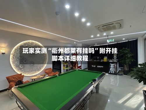 玩家实测“衢州都莱有挂吗”附开挂脚本详细教程