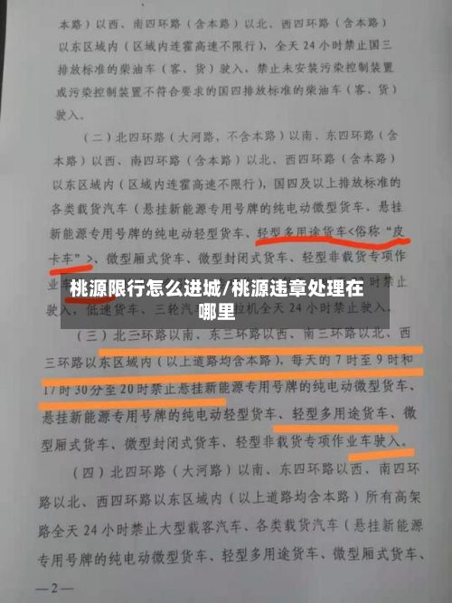 桃源限行怎么进城/桃源违章处理在哪里-第2张图片