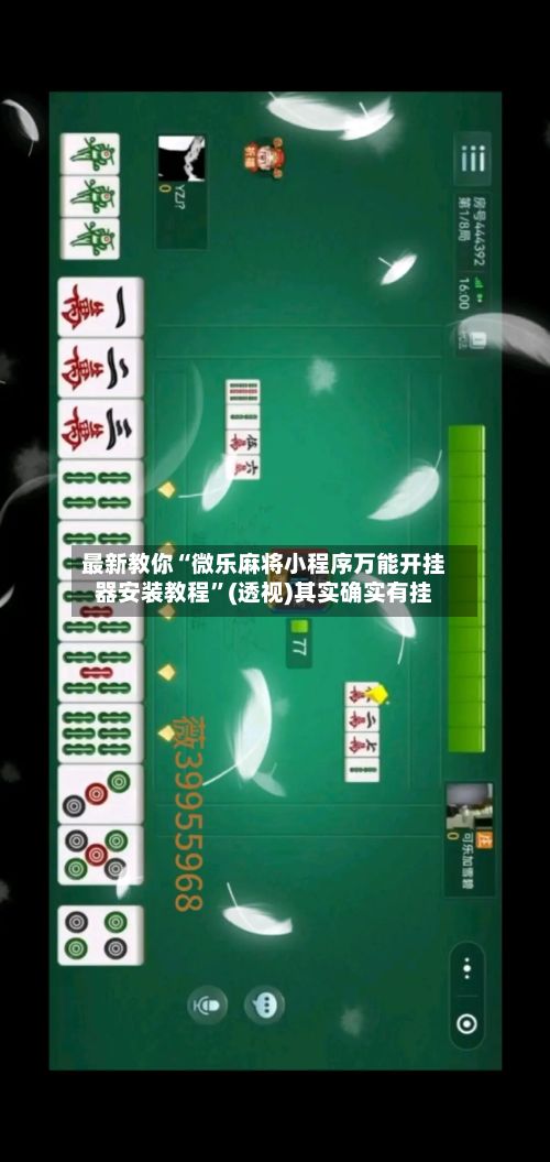 最新教你“微乐麻将小程序万能开挂器安装教程”(透视)其实确实有挂