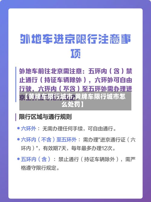 【黄牌车限行城市,黄牌车限行城市怎么处罚】