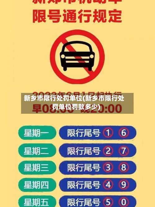 新乡市限行处罚单位(新乡市限行处罚单位罚款多少)