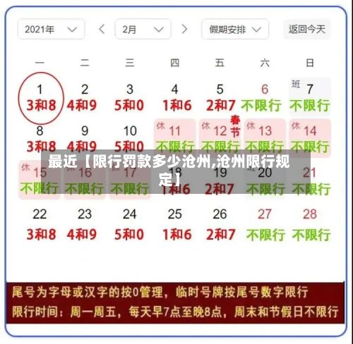 最近【限行罚款多少沧州,沧州限行规定】