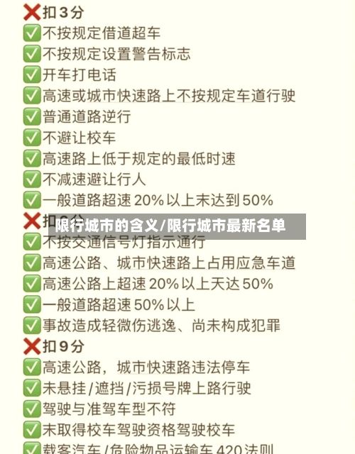 限行城市的含义/限行城市最新名单