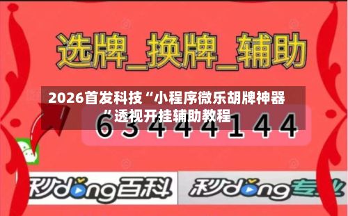 2026首发科技“小程序微乐胡牌神器	”透视开挂辅助教程-第2张图片