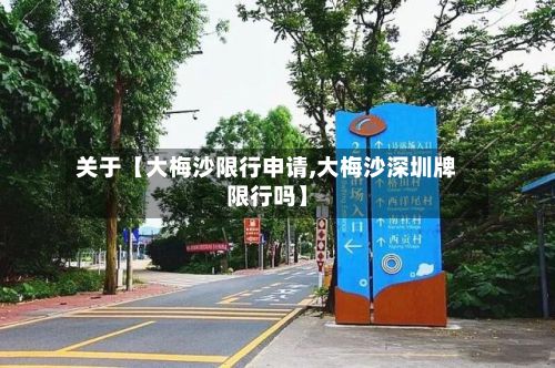 关于【大梅沙限行申请,大梅沙深圳牌限行吗】-第3张图片