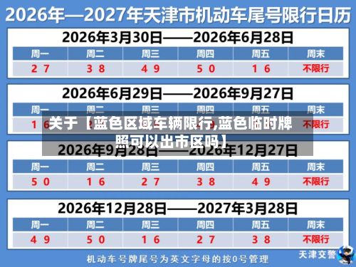 关于【蓝色区域车辆限行,蓝色临时牌照可以出市区吗】-第2张图片