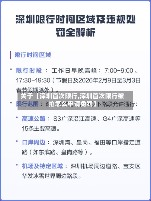关于【深圳首次限行,深圳首次限行被拍怎么申请免罚】