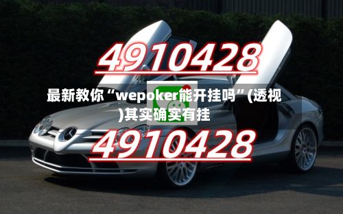 最新教你“wepoker能开挂吗”(透视)其实确实有挂-第2张图片