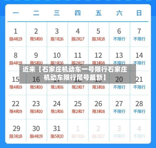 近来【石家庄机动车一号限行石家庄机动车限行尾号最新】-第2张图片
