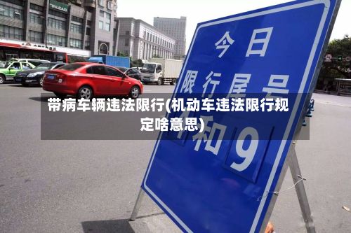带病车辆违法限行(机动车违法限行规定啥意思)-第3张图片