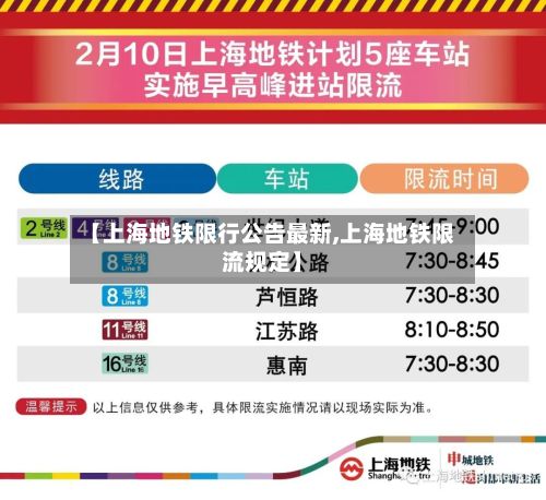 【上海地铁限行公告最新,上海地铁限流规定】-第2张图片