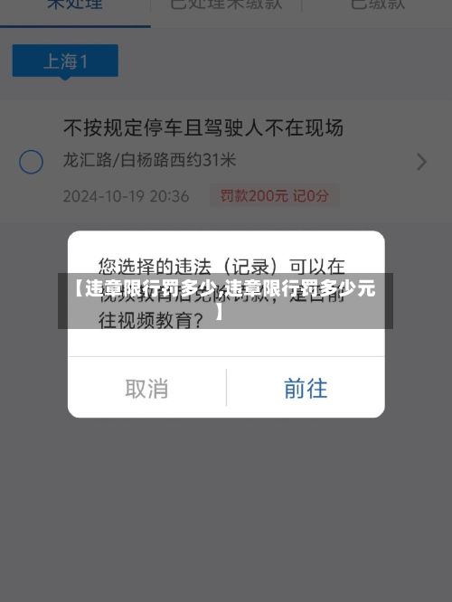 【违章限行罚多少,违章限行罚多少元】-第2张图片