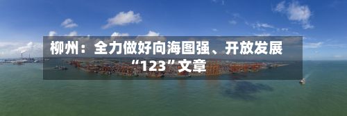 柳州：全力做好向海图强、开放发展“123”文章