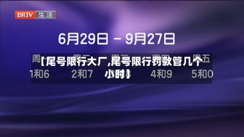 【尾号限行大厂,尾号限行罚款管几个小时】
