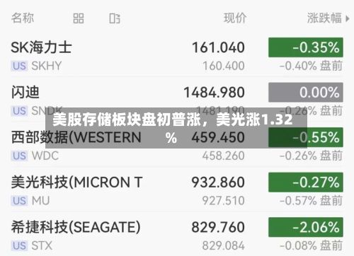 美股存储板块盘初普涨，美光涨1.32%-第2张图片