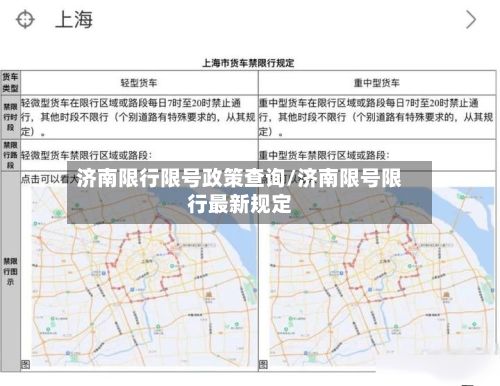 济南限行限号政策查询/济南限号限行最新规定