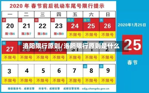 洛阳限行原则/洛阳限行原则是什么-第3张图片