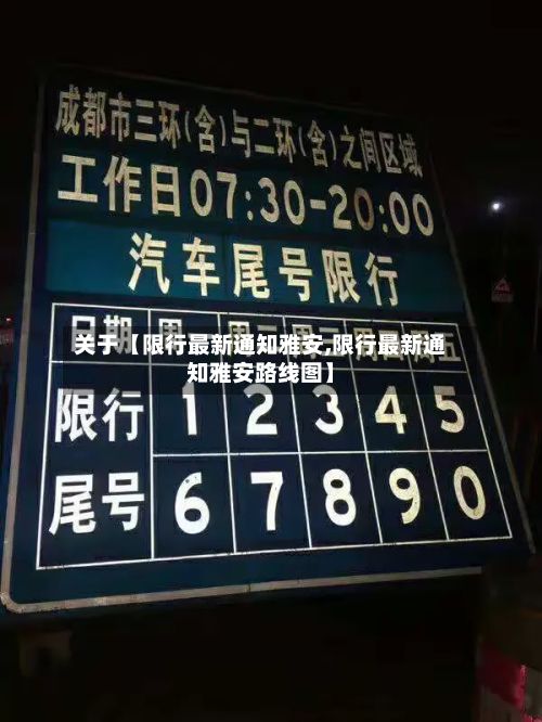 关于【限行最新通知雅安,限行最新通知雅安路线图】