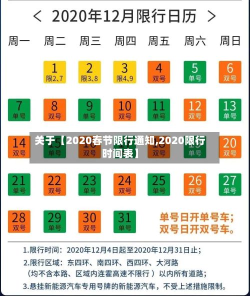 关于【2020春节限行通知,2020限行时间表】-第2张图片