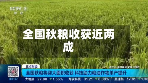 全国秋粮收获近两成