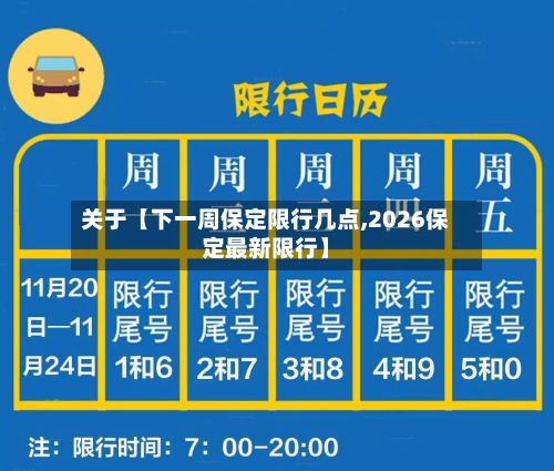 关于【下一周保定限行几点,2026保定最新限行】-第2张图片