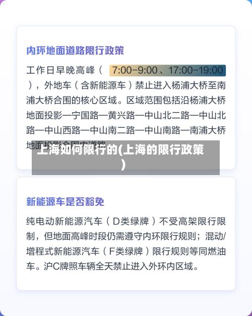 上海如何限行的(上海的限行政策)