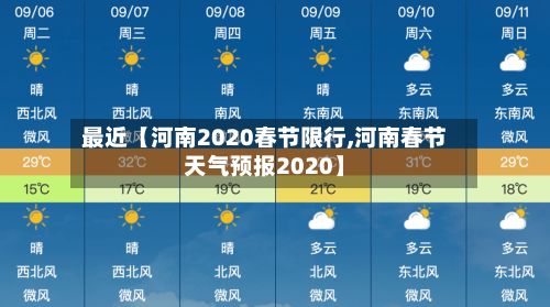 最近【河南2020春节限行,河南春节天气预报2020】-第3张图片
