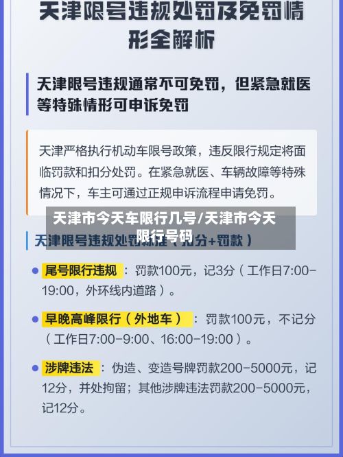 天津市今天车限行几号/天津市今天限行号码