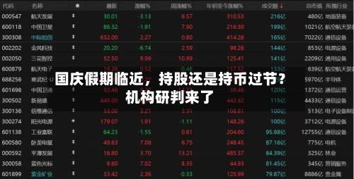 国庆假期临近，持股还是持币过节？机构研判来了-第3张图片