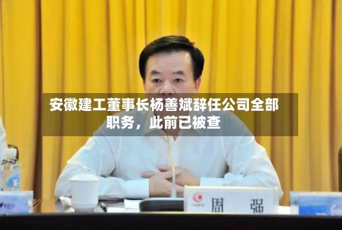 安徽建工董事长杨善斌辞任公司全部职务，此前已被查-第1张图片