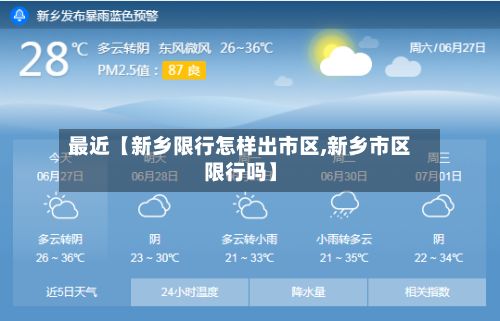 最近【新乡限行怎样出市区,新乡市区限行吗】