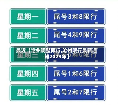 最近【沧州调整限行,沧州限行最新通知2023年】