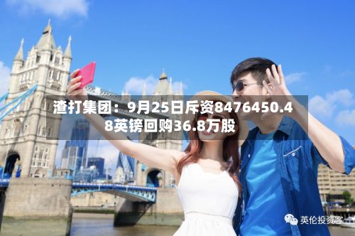 渣打集团：9月25日斥资8476450.48英镑回购36.8万股-第1张图片