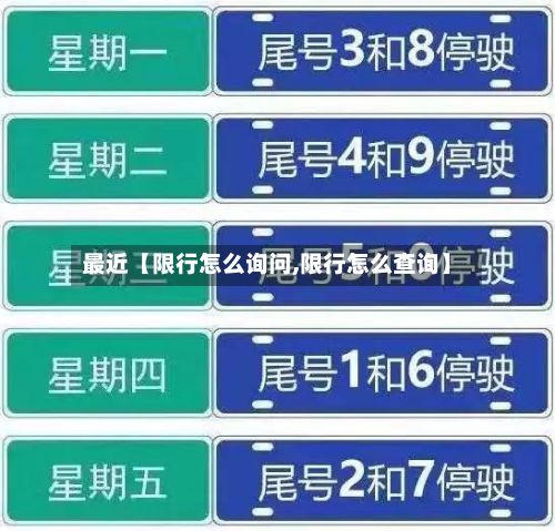 最近【限行怎么询问,限行怎么查询】