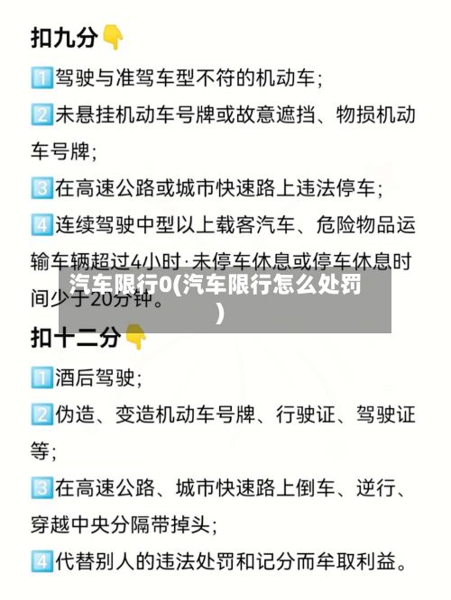 汽车限行0(汽车限行怎么处罚)-第2张图片
