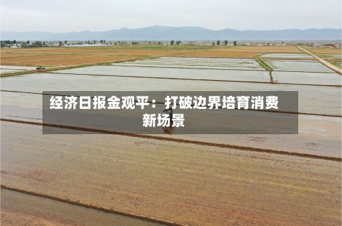 经济日报金观平：打破边界培育消费新场景