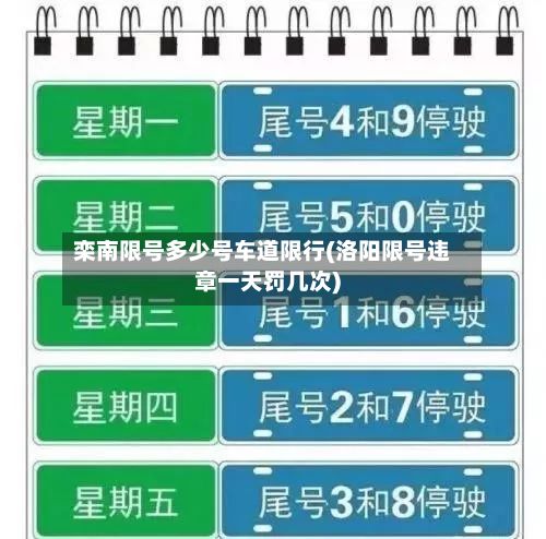 栾南限号多少号车道限行(洛阳限号违章一天罚几次)