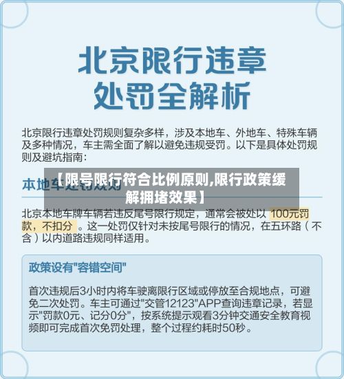 【限号限行符合比例原则,限行政策缓解拥堵效果】