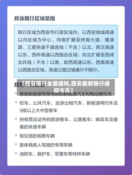 【西安限行全面通知,西安最新限行通知今天】-第3张图片