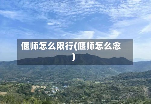偃师怎么限行(偃师怎么念)