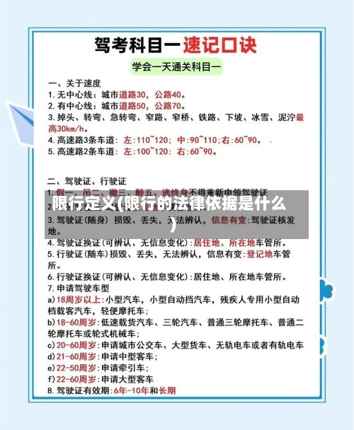 限行定义(限行的法律依据是什么)-第2张图片