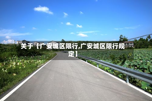 关于【广安城区限行,广安城区限行规定】
