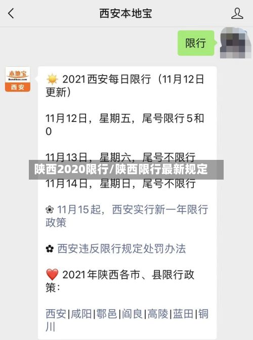 陕西2020限行/陕西限行最新规定