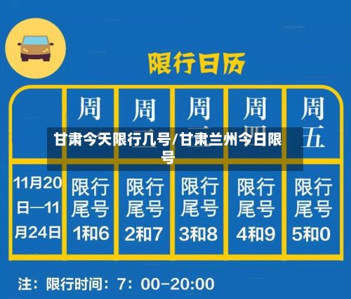 甘肃今天限行几号/甘肃兰州今日限号-第2张图片