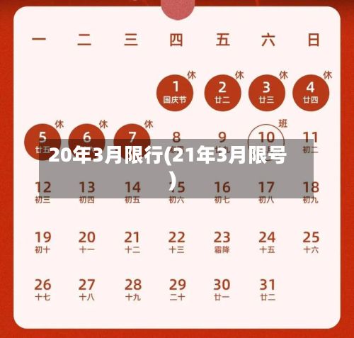 20年3月限行(21年3月限号)