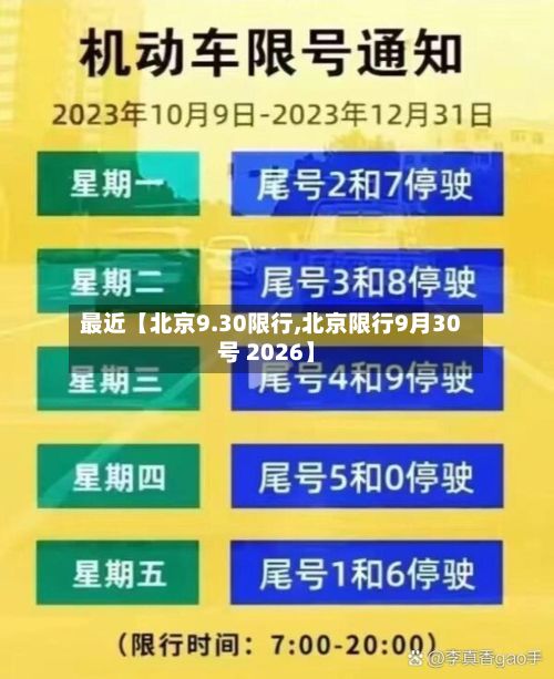 最近【北京9.30限行,北京限行9月30号 2026】-第2张图片
