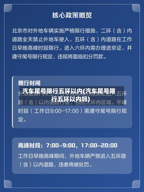 汽车尾号限行五环以内(汽车尾号限行五环以内吗)