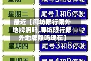 最近【廊坊限行限外地牌照吗,廊坊限行限外地牌照吗现在】-第2张图片