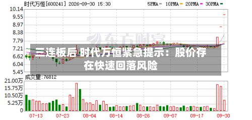 三连板后 时代万恒紧急提示：股价存在快速回落风险