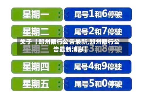 关于【郑州限行公告最新,郑州限行公告最新消息】-第2张图片